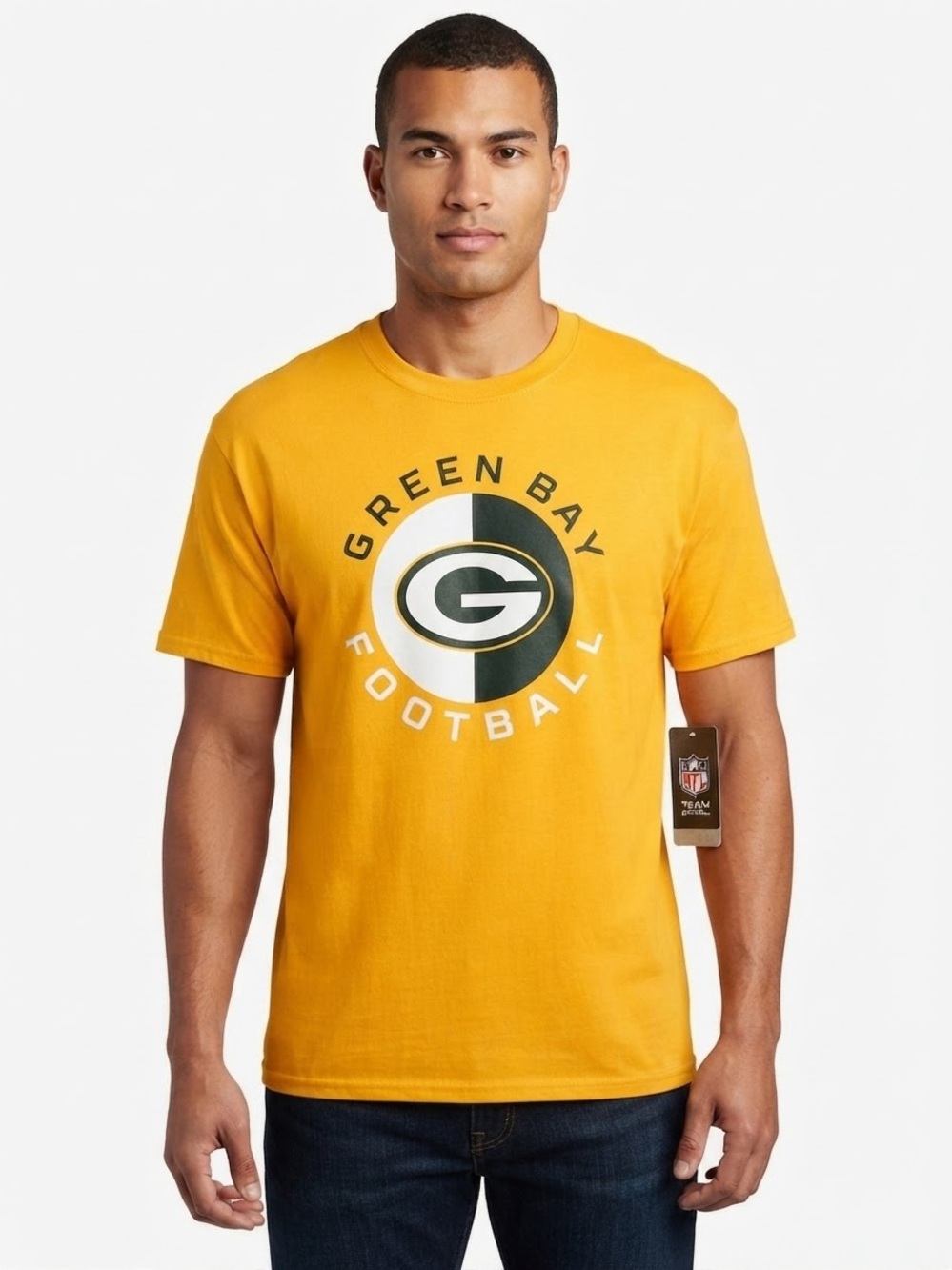 NFL Green Bay Packers Team Apparel Gold Graphic T-Shirt Men's Size XL NWT